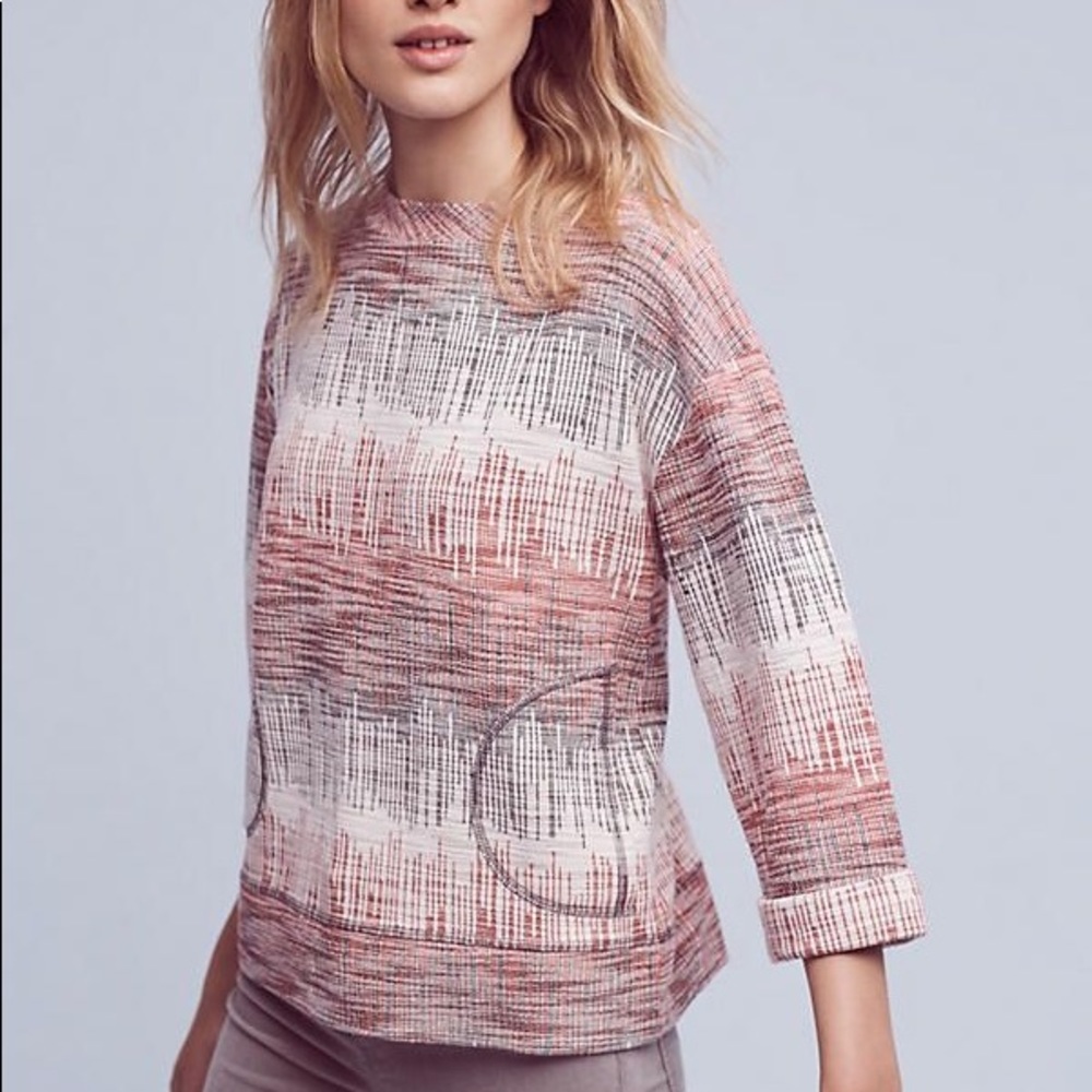 Anthropologie etched sunset sweatshirt